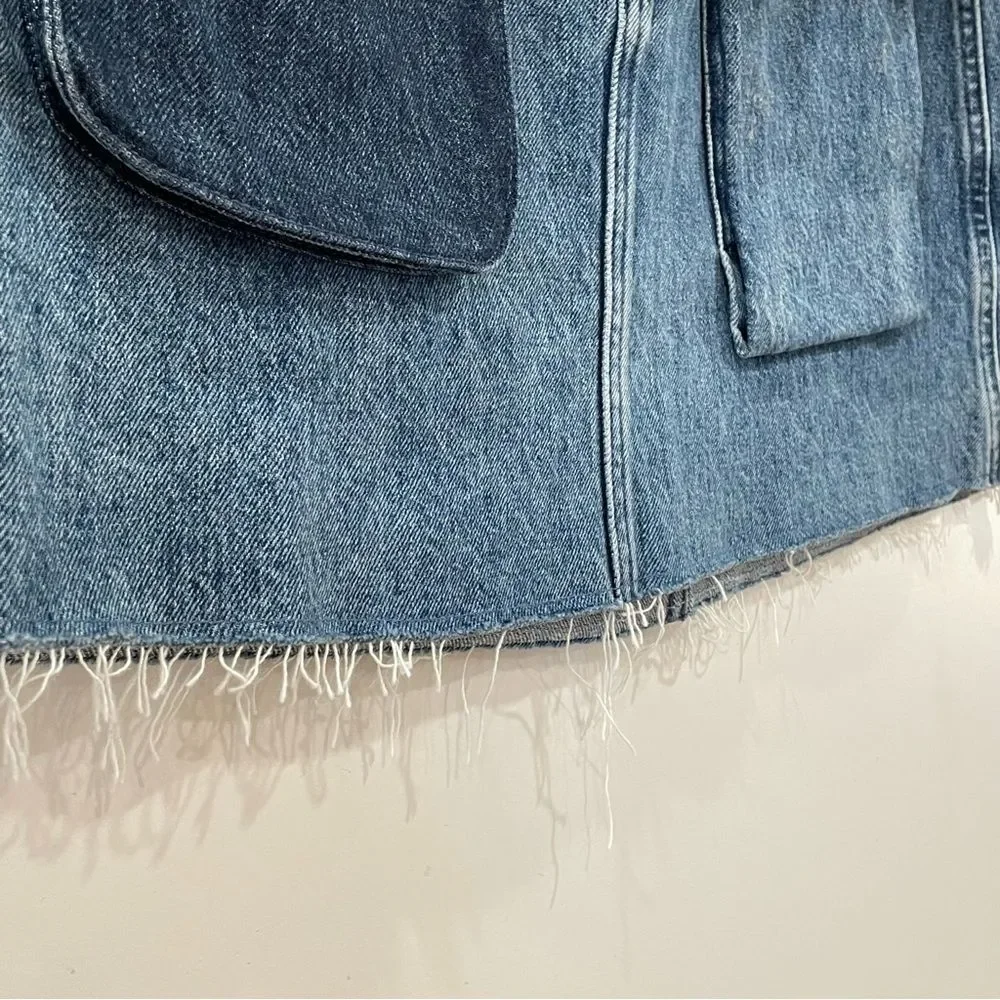 Everlane Cargo Mini Jean Skirt